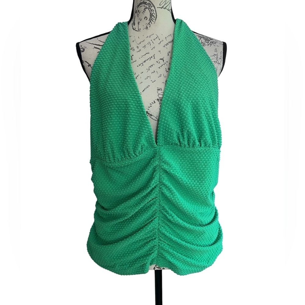 Anthropologie Porridge Rhea V-Neck Floral Halter Top, new with tags, sz XL - Picture 3 of 9